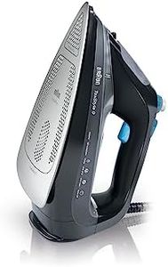 Braun Household | TexStyle 9 Steam Iron | SI9148EBK | Braun Household's Fastest Steam Iron | 360° Glideability Over Any Fabric | Black