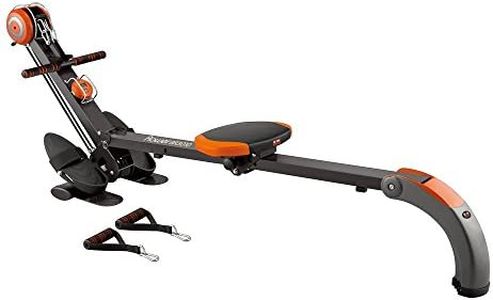 Body Sculpture BR3010 Rower and Gym | Adjustable Resistance | Built-in-Gym | Folds | Free DVD | Track Your Progress | More, Red / Black, One Size