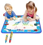 FunBlast Magic Water Doodle Mat with Rainbow Color Swatches – Jumbo Size Kids Coloring Painting Writing Doodle Mat, Learning and Educational Doodle Mat for Girls, Boys, Kids (74 X 49 CM)