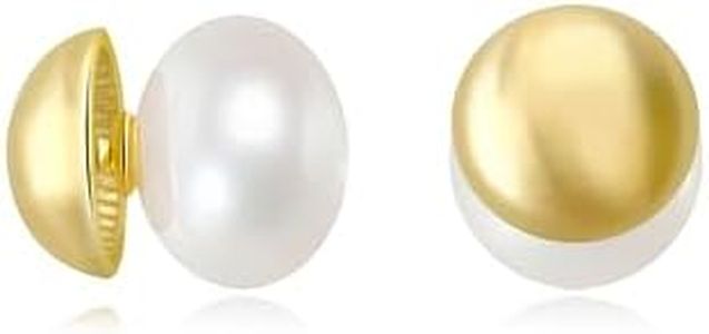 Surrounded Forest Double Ball Jacket Earrings for Women Girls Front Back 2 in 1 Stud Earrings Pearl Ball Earrings