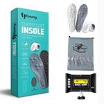 Foamy Super Soft Insole Rigid Arch Support Insole for Flat Feet, Relieves Feet Pain, Plantar Fasciitis & Heel Spurs, Orthotic Inserts for Enhanced Stability, Trimmable Shoe Inserts, Size 6 -11 UK, Pack of 1 With Shoe Wipes 80 Pic Pack of 1 And Shoe Bag Pack of 1. Cushioning Insole, Shoe cleaning wipes, Shoe Bag