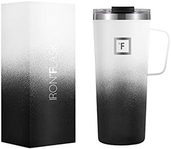 IRON °FLASK Grip Coffee Mug - 24 Oz, Leak Proof, Vacuum Insulated Stainless Steel Bottle, Double Walled, Thermo Travel, Hot Cold, Water Metal Canteen