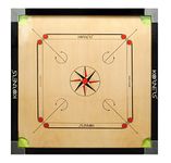 KORNERS Carrom Board with Striker, Coins and Powder, Multicolor (32 Inch Carrom Cut)