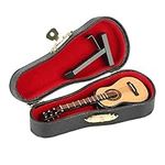 Wooden Miniature Guitar Mini Musical Ornaments Mini Musical Instrument Miniature Dollhouse Model Home Decoration Miniature Guitar Ornament Guitar Miniature Miniature Musical Instruments