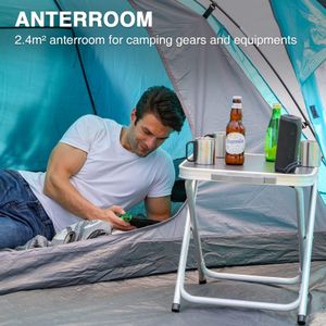 Portal 4-Man Dome Tent with Porch – Waterproof Camping Shelter, Sewn-In Groundsheet