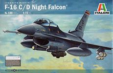 TAMIYA 510000188 F-16 C/D Night Falcon Planes Vehicle Model kit, Black, 209mm Length