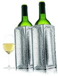 Vacu Vin Active Wine Cooler Silver, Set of 2