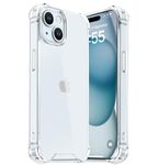 EGOTUDE Compatible with iPhone 15 Case | Shockproof Transparent Anti-Scratch Hard Back Cover (Polycarbonate | Clear)