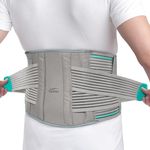 TYNOR LS Belt Lumbopore, for Lower Back Support & Pain Relief | Adjustable Compression, Lumbar Brace for Posture Correction, Spine Comfort for Men & Women | Pack of 1 (Grey, Medium)