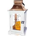 Memorial Lantern Led Candle and Poem Card, Sympathy Lanterns with Picture Frame, Sympathy Gifts for Loss of Loved One, Bereavement Gifts for Loss of Father and Mother, Cardinal Memorial Gift