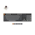 Keychron K10 Full Size Layout White LED Backlit Brown Switch Hot-Swappable Mechanical Keyboard for Mac Windows, Multitasking 104-Key Bluetooth Wireless/USB Wired Computer Keyboard with Gateron G Pro