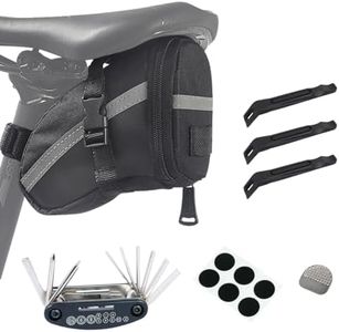 Bike Repair Tool Kit & Bike Saddle Bag, Bicycle Saddle Bag with 16-in-1 Multi-function Tool Kits Bike Tire Repair Kit for Road MTB E-Bikes Cycling Accessories for Outdoor Camping Travel Home Road