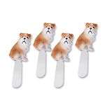 Mr. Spreader 4-Piece Bulldog Resin Cheese Spreader