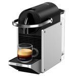 Nespresso De'Longhi Pixie EN127.S New Model Coffee Capsule Machine, Two Direct Dial Buttons, Eco Mode, Compact Design, 19 Bar Pressure System (EN127.S)