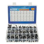 BOJACK 24Value 630pcs Aluminum Electrolytic Capacitor Assortment Box Kit Range 0.1uF－1000uF