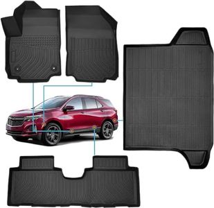 Floor Mats & Cargo Liner for Chevy Equinox 2018-2024 & for GMC Terrain 2018 2019 2020 2021 2022 2023 2024 (Not for EV), All Weather Trunk Mat for Chevy Equinox & for GMC Terrain Accessories Interior