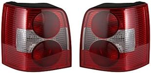 Astra Depot Red Housing Clear Lens Tail Lights Brake Lamp Compatible with 2001-2005 VW Passat B5 B5.5 Variant Wagon, Left + Right Pair Assembly