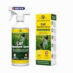 KinderPet Cat Deterrent Spray Indoor Outdoor - Stop Cats Scratching Furniture, Cat Repellent Christmas Tree & Carpet - Citrus Training Solution for Artificial Grass & Gardens - Keep Cats Away - 1L