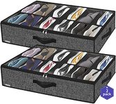 Onlyeasy Sturdy Under Bed Shoe Stor