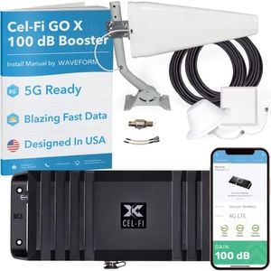 CEL-FI GO X G32 | Cell Phone Booster for Home | 4G, 5G, AT&T, Verizon & T-Mobile | Up to 15,000 Sq Ft Coverage | 100 dB Cell Phone Signal Booster | FCC Approved | 1 Antenna Kit