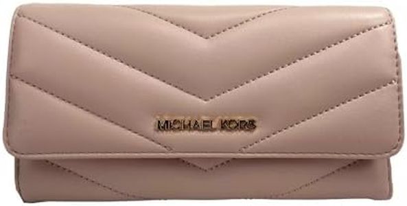 Michael Kors Quilted Trifold Leather Wallet with Button Closure and Multiple