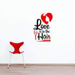 Decor Villa Love is in The Hair Wall Sticker & Decal (PVC Vinyl, Size -50 cm x 76 cm)