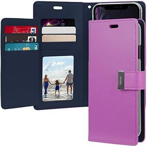 iPhone XR Case [Drop Protection] Goospery Rich Diary [ID/Card & Cash Slots] Premium PU Leather Wallet Case [Magnetic Closure] Folio Style Flip Cover for Apple iPhone XR (Purple) IP9-RIC-PPL