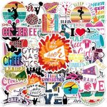 100PCS Cheerleading Stickers,Vinyl Waterproof Decals,Perfect Cheer Gifts for Cheerleader Girls and Gymnastics Girls,Teenagers,Positive Stickers for Water Bottles Laptop Luggage Megaphone Computer