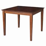 International Concepts Shaker Leg Solid Wood Table, 36 by 36-Inch, Espresso