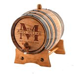 Custom Whiskey Barrel - Personalized Wine Barrel - Engraved Oak 2 Liter Barrel | Age your own Tequila, Whiskey, Rum, Bourbon, Wine