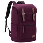 Backpack for Women,VASCHY Water Resistant High School Backpack Travel Carry-on Anti-theft Casual Daypack for Work Business Hiking Burgundy