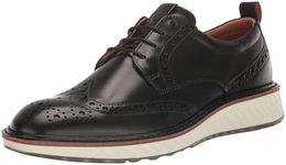 ECCO Men's St. 1 Hybrid Brogue Oxford, Black/White, 12-12.5