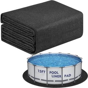 Yhwocd 15 Ft Round Padded Pool Liner, Easy to Install Liner for Above Ground Pools, Pool Liner That Prevents Pool punctures, Weed Barrier That extends The Life of Above Ground Pools
