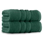 GC GAVENO CAVAILIA Bath Sheets Towels | 550 GSM Extra Large Bath Towle Set | Washable & Water Absorbent Bathroom Towels | Egyptian Cotton Bath Sheet, Dark Green