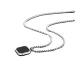 SALTY Alpha Midnight Charisma Neck Chain for Men & Boys | Stainless Steel | Long Necklace | Pendant | Locket | Fancy & Stylish | Birthday Gift | Aesthetic Jewellery | Accessories for Everyday Wear