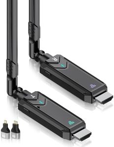 Wireless HDMI Transmitter and Receiver 400M Range - 1080P@60Hz Dual Screen Mirroring, 5GHz Ultra-Low Latency for PC/Laptop to TV Projector, HDMI1.3/HDCP1.2 Certified (Black)