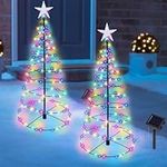 XIJUAN 2 Pack Solar Spiral Christma