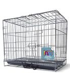 MidWest Homes for Pets 42-Inch Dog Crate - Black Antique Silver (107x74x84 cm) for 31-42 kg Dogs - Spacious, Secure, Heavy-Duty Metal, Portable & Foldable