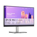 Dell P2222H 21.5 Inch Full HD (1920x1080) Monitor, 60Hz, IPS, 5ms, 99% sRGB, DisplayPort, HDMI, VGA, 5x USB, 3 Year Warranty, Black