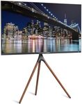 ProMounts Artistic Easel TV Stand with Swivel and Tripod Base for 47-72inch LED LCD OLED Flat Screens, Height Adjustable w/Cable Managment, 180°Swivel Portable TV Stand for Bedroom, Living Room