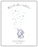 Baby Shower Fingerprint Elephant Ba