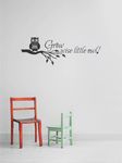 Design with Vinyl – CA Star 930 Grow Wise Little Owl New Born Boy Girl Nursery Celebration Quote Decoration Vinyl Wall Decal, 12-Inchx30-Inch, Black