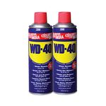 WD-40 Multipurpose Spray, Rust Remover, Cleans Bike Chains, Hinge Lubricant, Loosens Jammed Parts, Degreaser, and Cleaning Agent, 420ml x Pack of 2