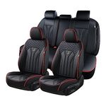 FLORICH Car Seat Covers - Front and Rear Seat Covers 5 Pieces, Waterproof Car Seat Protector, NAPPA PU Leather Car Seat Cushion Universal Fit for Most Cars, Vans, SUVs and Trucks