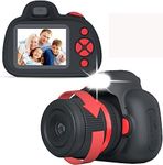 LEQTRONIQ Digital Camera for 3-8 Year Old Kids; Video Camcorder with Flash, 2.4 inch IPS Screen; Birthday Toys for Boys & Girls (Black)