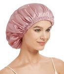 22 Momme Mulberry Silk Bonnet for Sleeping, Silk Hair Wrap for Curly Hair 100% Pure Mulberry Silk Sleep Cap, Reversible Silk Bonnet (UK, Alpha, One Size, Pink)