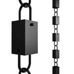 Square Link Rain Chain (Black) By Rain Chains Direct (8.5 FT)