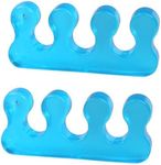 Gel Toe Separators - Orthotic Toe Straighteners & Spacers for Yoga, Pedicures, Bunion & Hammer Toe Correction (2 Pcs)