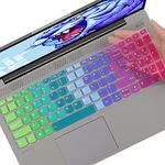 Keyboard Cover for Lenovo Yoga 7i 15.6, ideaPad 5 15.6", Lenovo Flex 5 15.6, Yoga Slim 7 15, ideaPad 3i 15, ideaPad Slim 7 15.6, ThinkBook 15p, ThinkBook 15 G2 G3 US Keyboard Cover -Rainbow