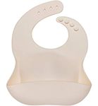 Loulou Lollipop Waterproof Silicone Baby Bib, Easy to Clean - Coconut Cream